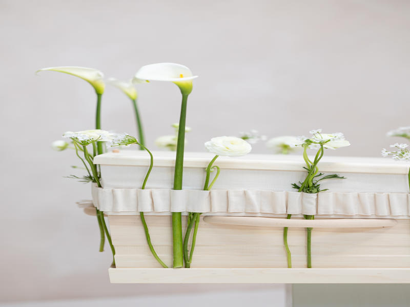 Bloemenband voor uitvaartkisten